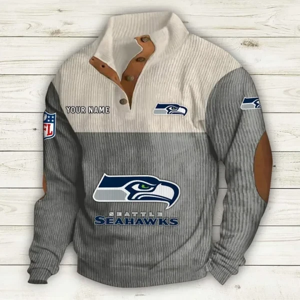 Seattle Seahawks Double Stand Collar Sport Hoodie PBPF8G1