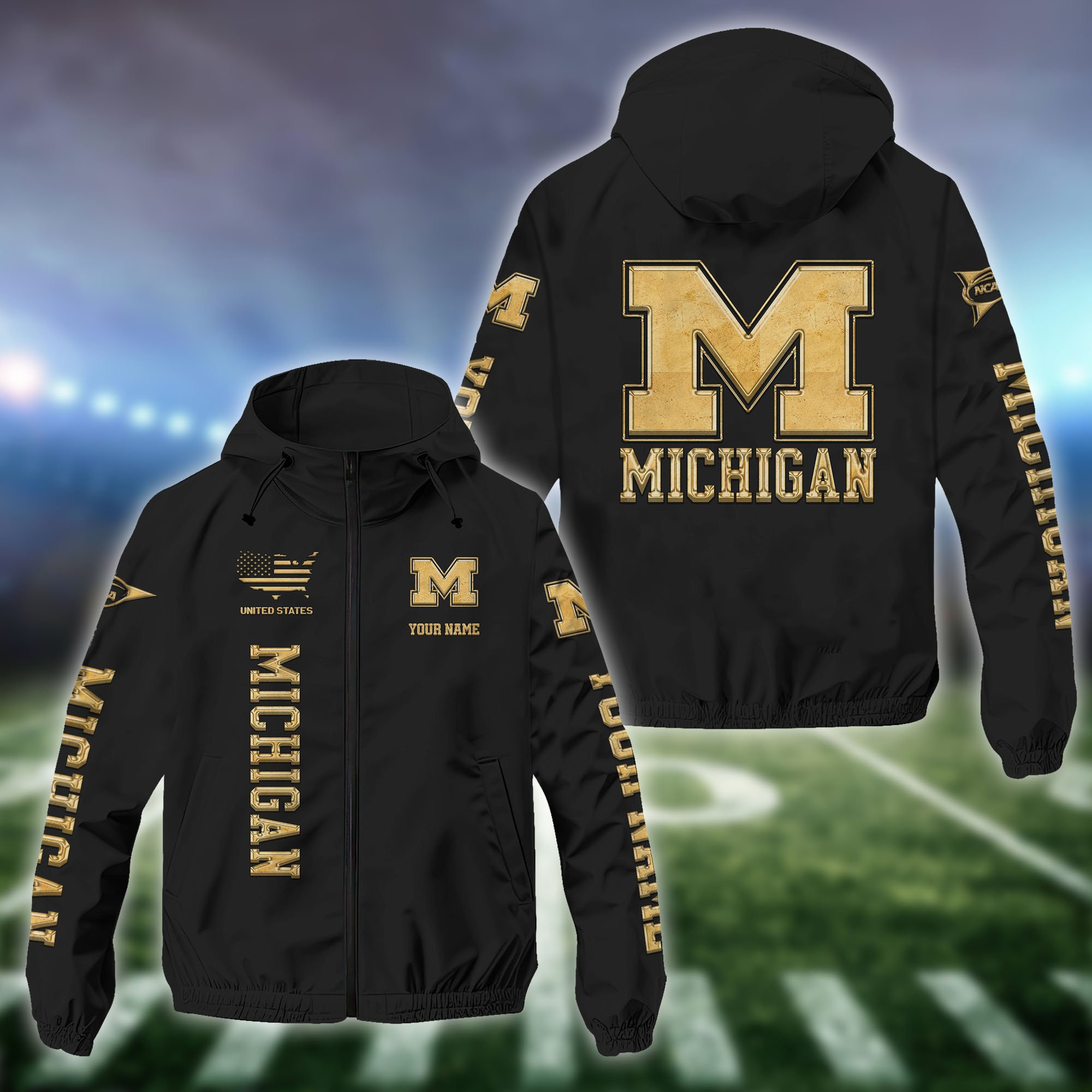 Michigan Wolverines Outdoor Jacket AZBTO456FG