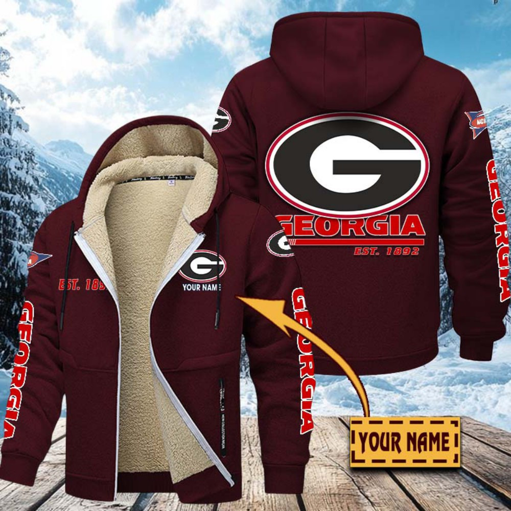 Georgia Bulldogs Sherpa-Lined Zip Hoodie PBN5L16