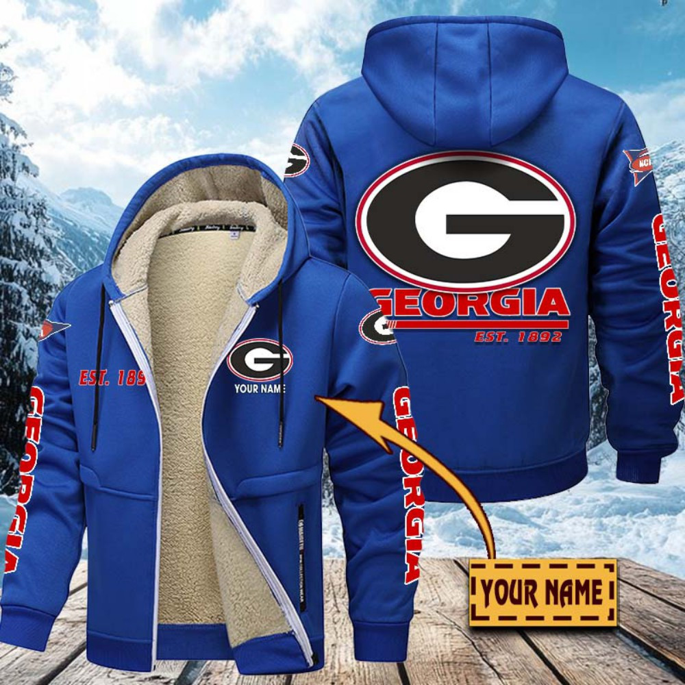 Georgia Bulldogs Sherpa-Lined Zip Hoodie PBN5L16