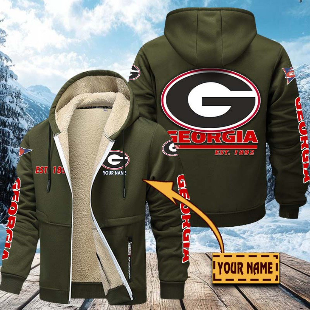 Georgia Bulldogs Sherpa-Lined Zip Hoodie PBN5L16