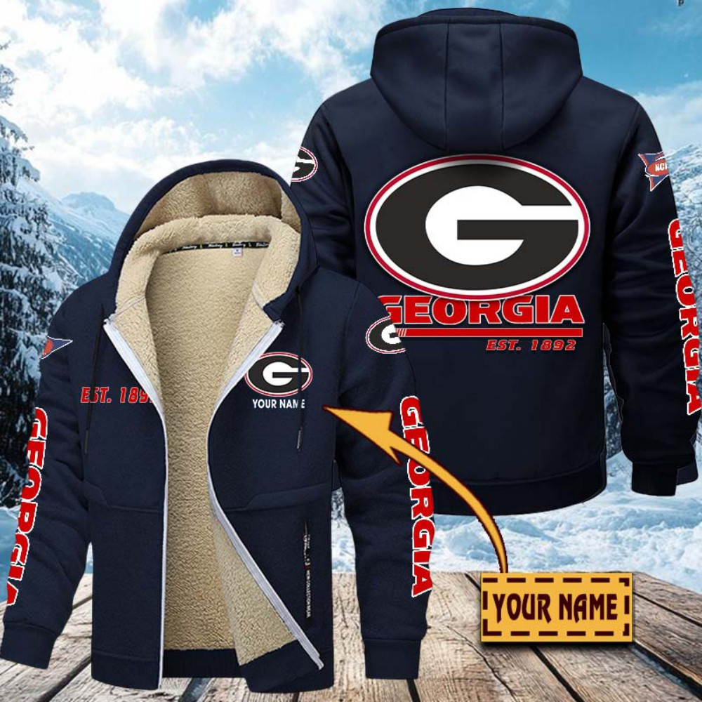 Georgia Bulldogs Sherpa-Lined Zip Hoodie PBN5L16