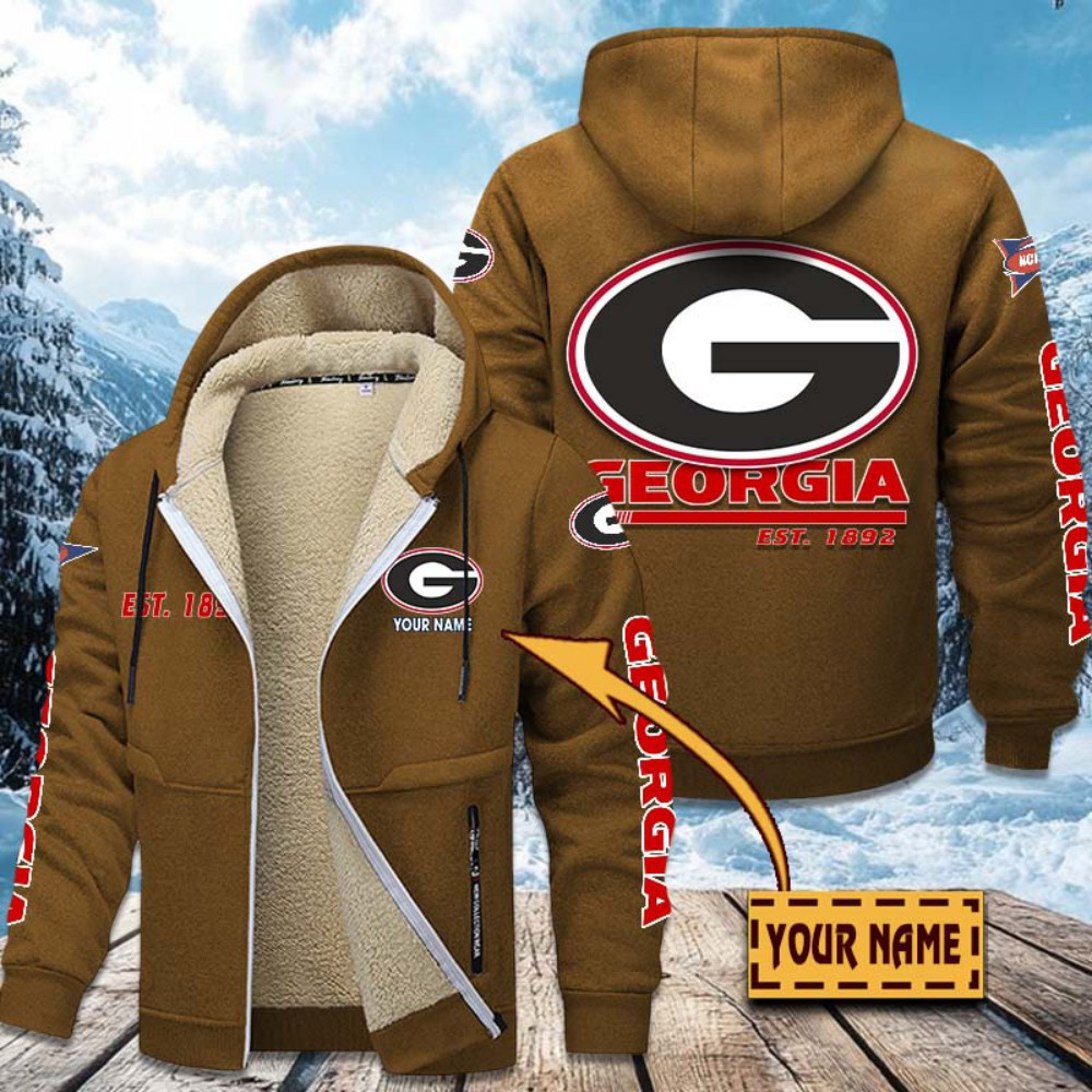 Georgia Bulldogs Sherpa-Lined Zip Hoodie PBN5L16