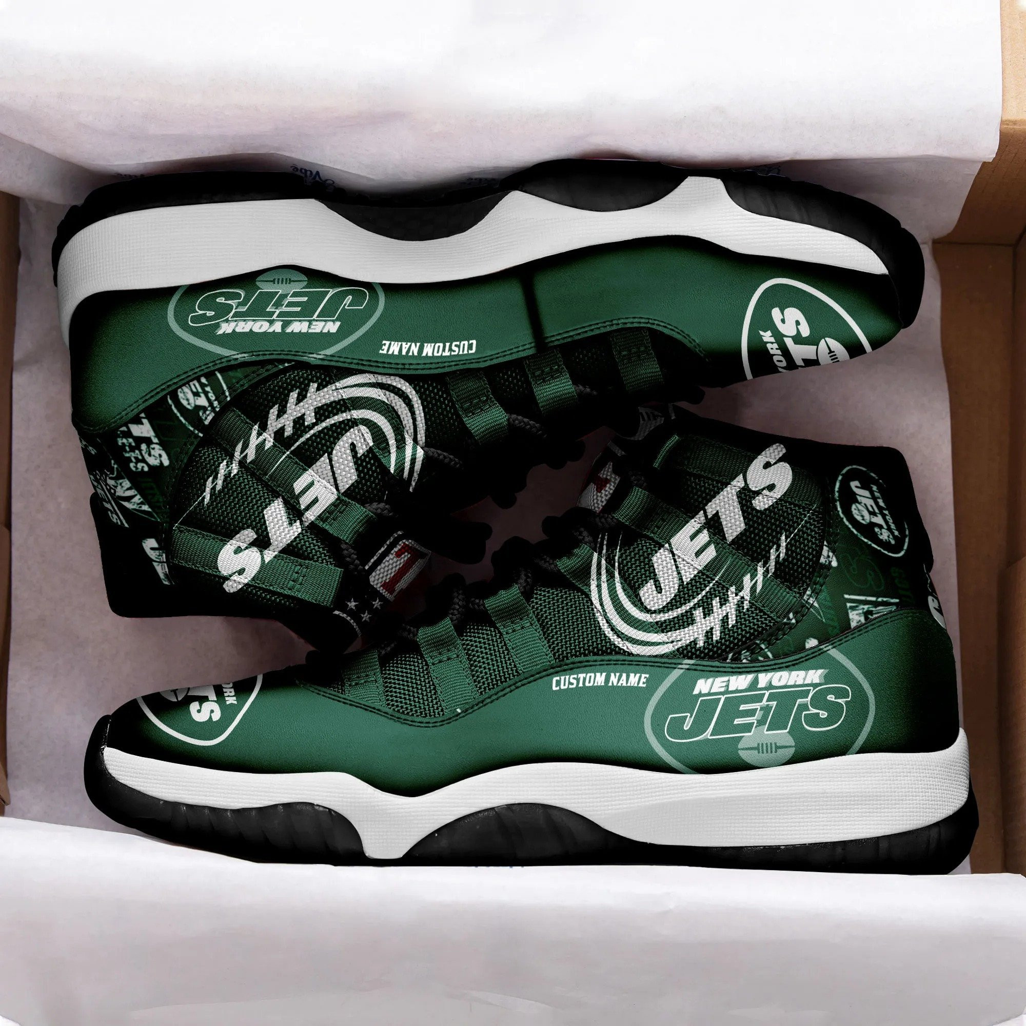 New York Jets Personalized AJD11 Sneakers PB1ZG7G