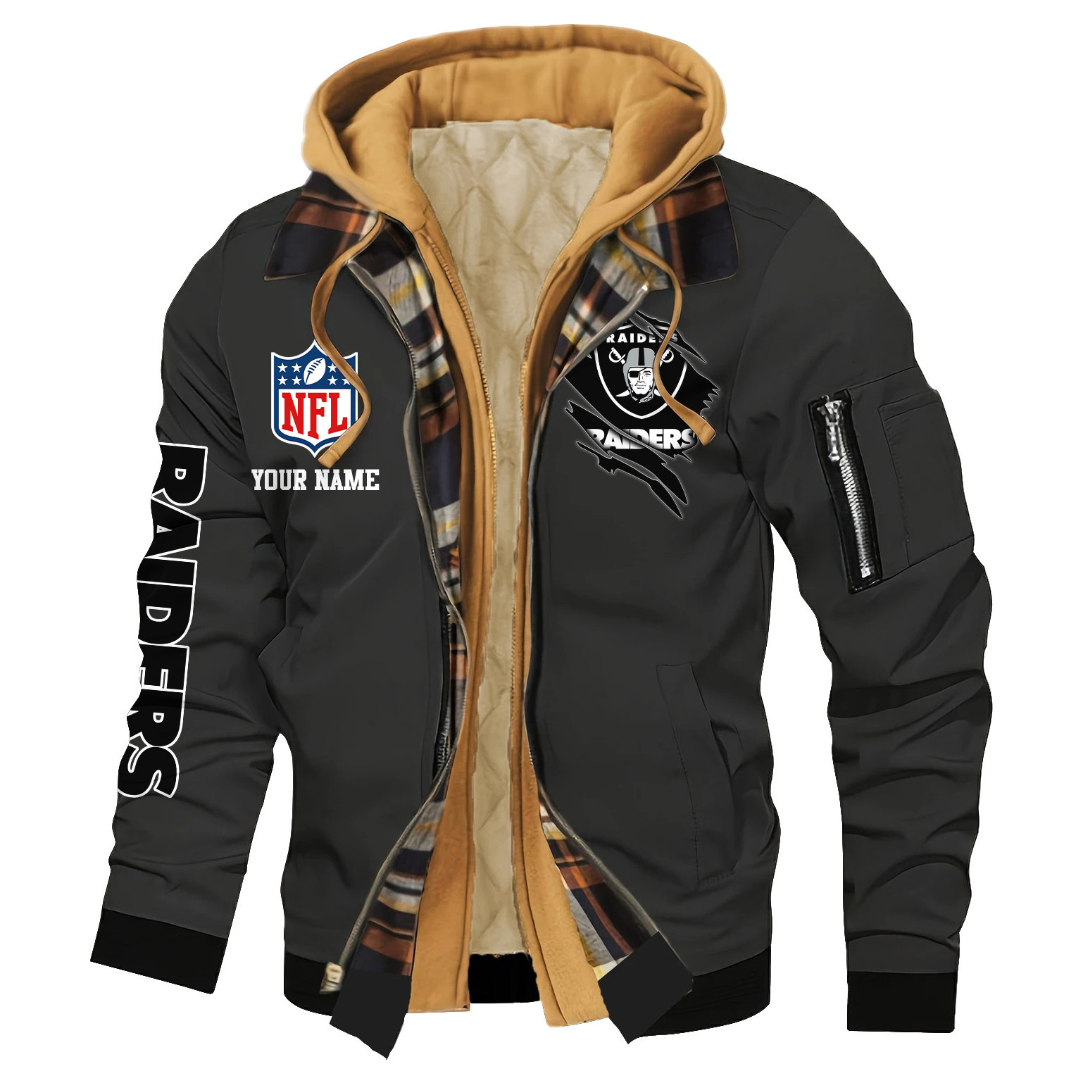 Las Vegas Raiders Jacket Casual Fake Two Piece Design SPTJCFTPD017