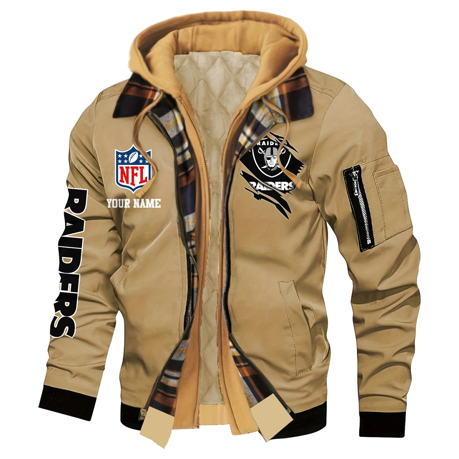 Las Vegas Raiders Jacket Casual Fake Two Piece Design PBO3VP6