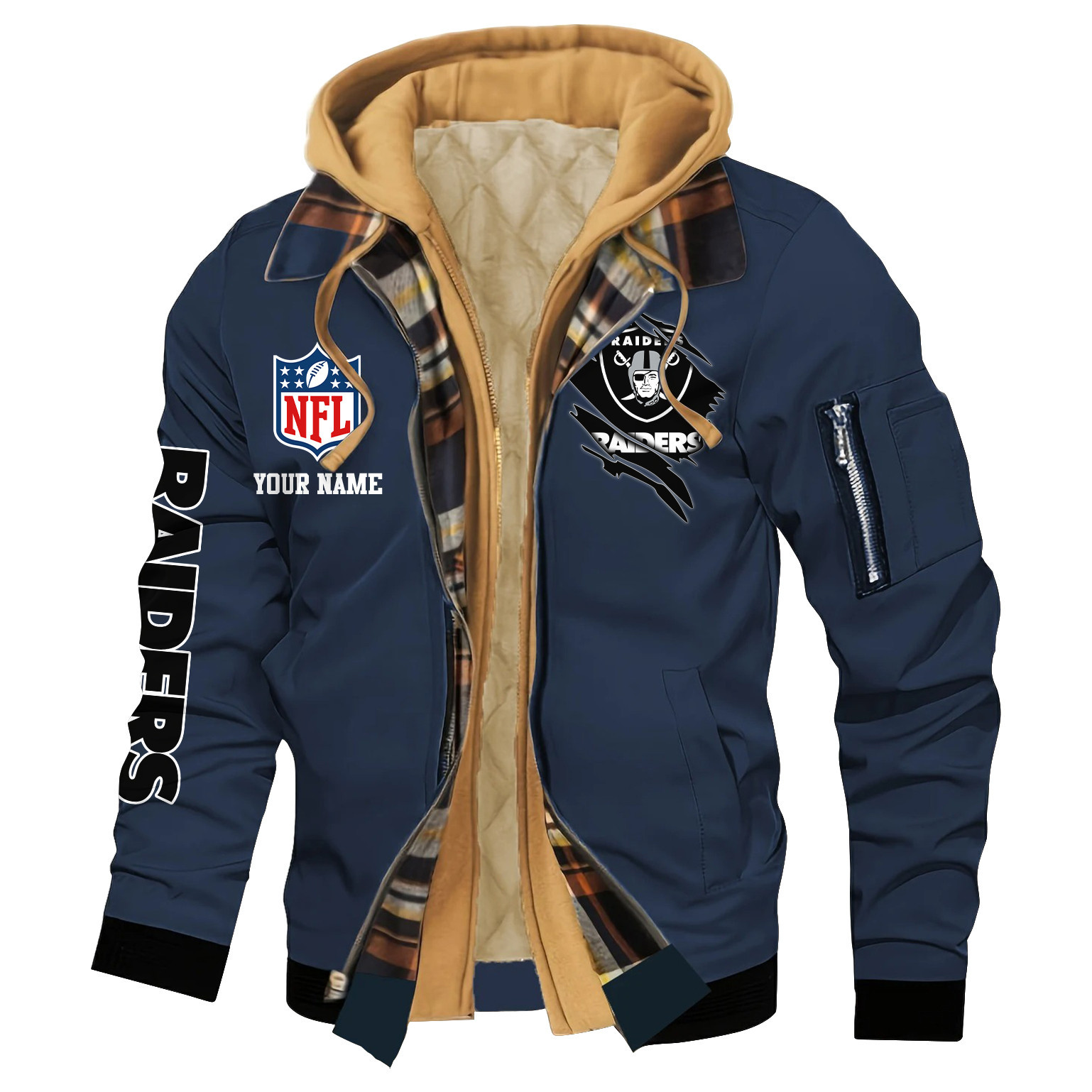 Las Vegas Raiders Jacket Casual Fake Two Piece Design PBO3VP6