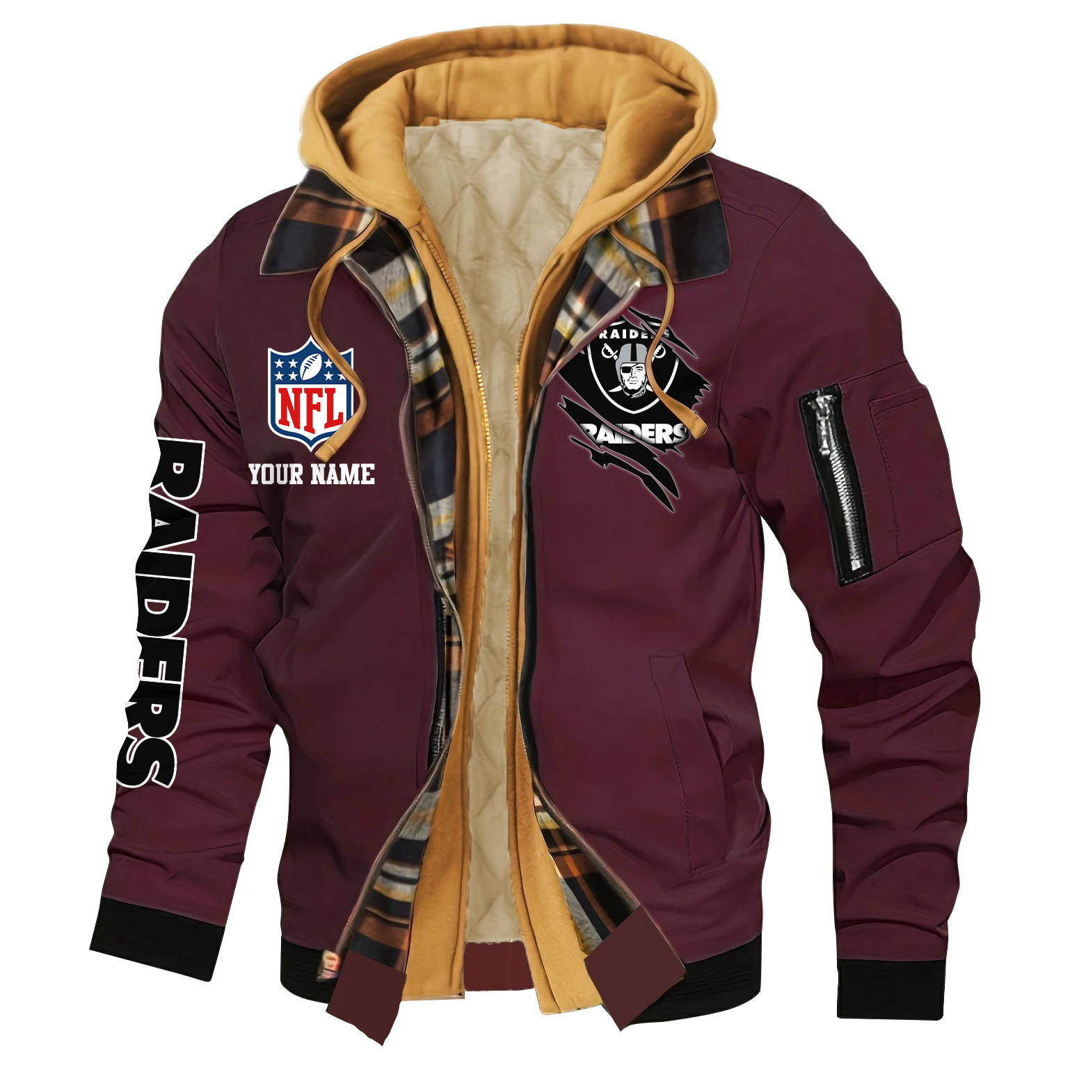 Las Vegas Raiders Jacket Casual Fake Two Piece Design PBO3VP6