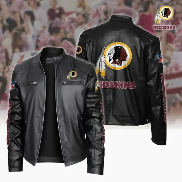 Washington Redskins Custom Name Sport Leather Jacket PBMRUK6