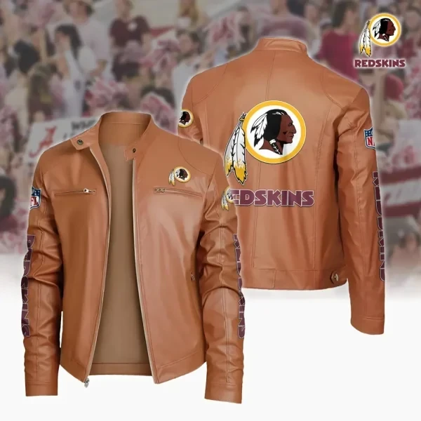 Washington Redskins Custom Name Sport Leather Jacket PBMRUK6