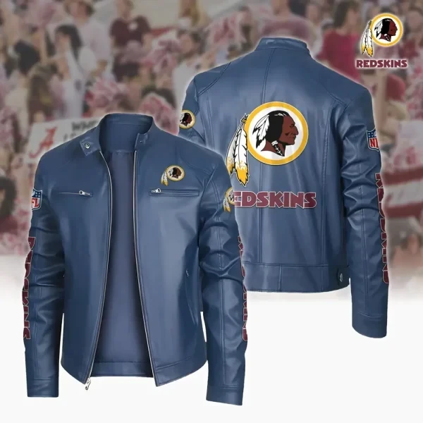 Washington Redskins Custom Name Sport Leather Jacket PBMRUK6
