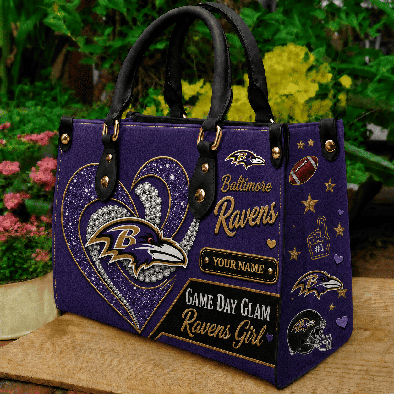 Baltimore Ravens NFL Premium Leather Hand Bag Personalized Gift For Fan Men Women - Limited Edition MGF09