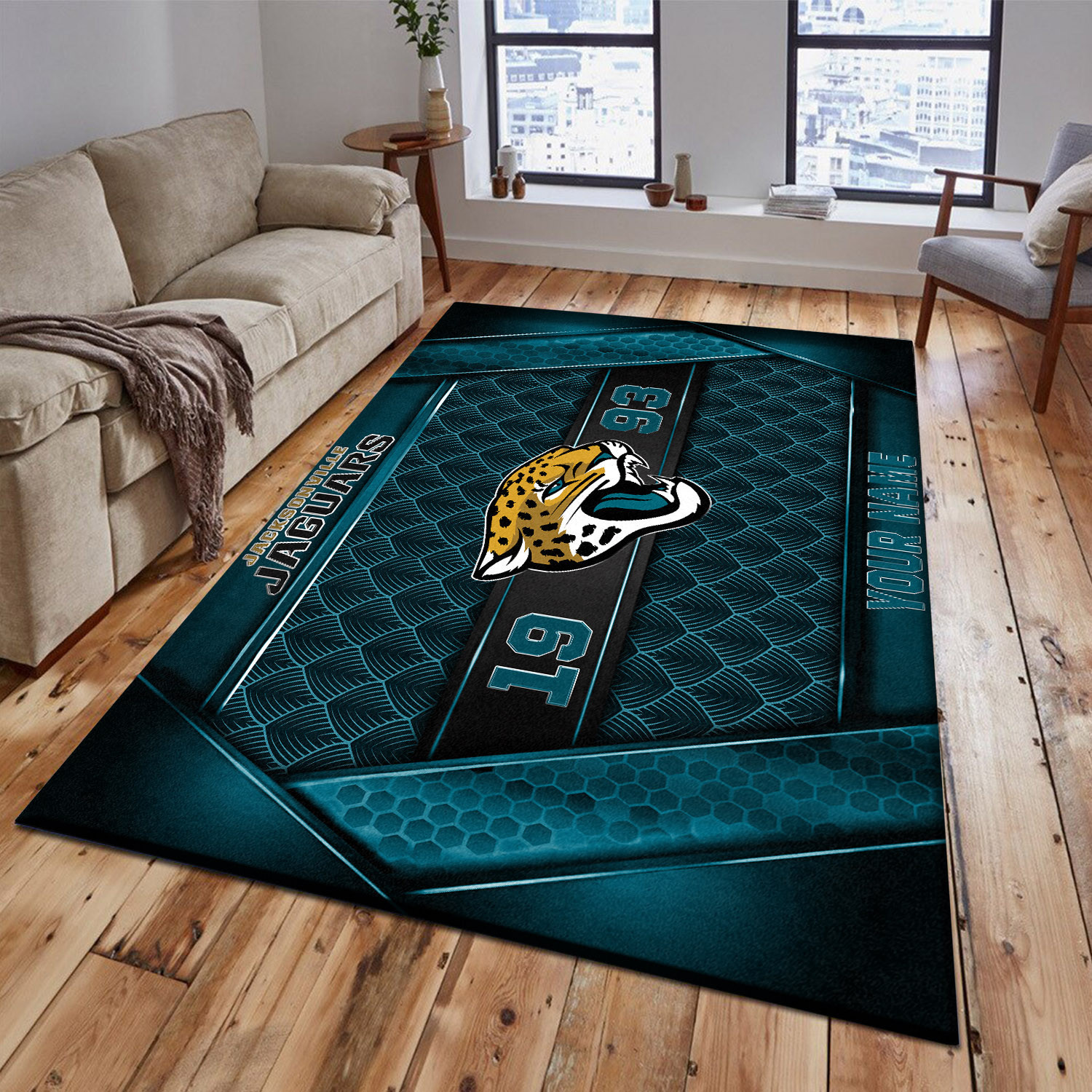 Jacksonville Jaguars Area Rug PBX36W7