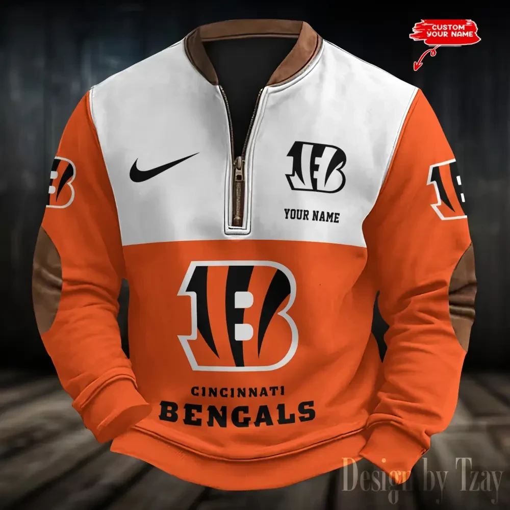 S9MPZNS167-Cincinnati Bengals Print Vintage Sweatshirt