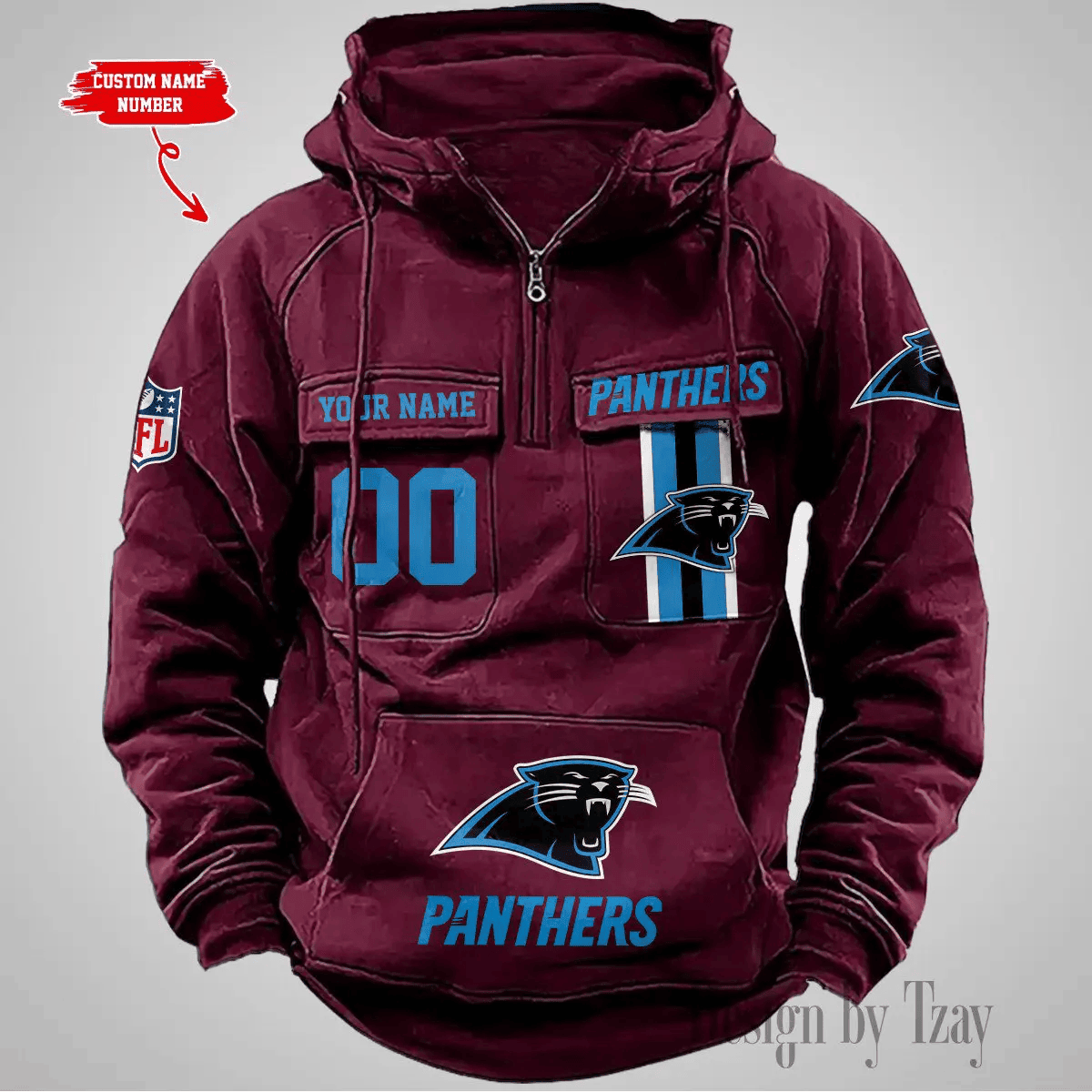 Carolina Panthers Vintage Men Hoodie DV2 PB64C8B