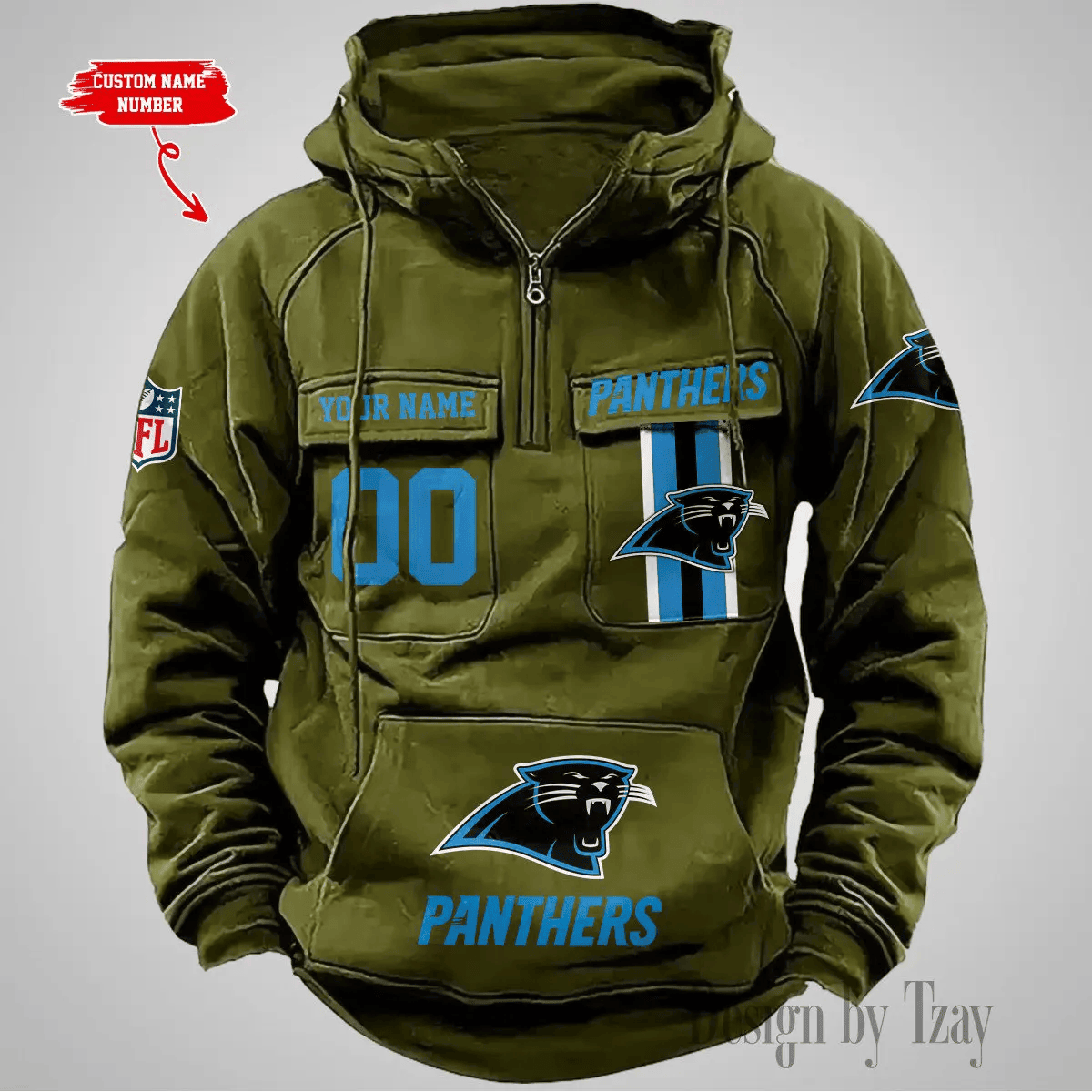 Carolina Panthers Vintage Men Hoodie DV2 PB64C8B