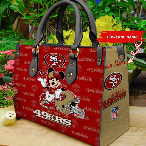San Francisco 49ers Personalized Leather Hand Bag PBC8AAD