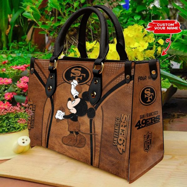 San Francisco 49ers Personalized Leather Hand Bag PB1UEQN