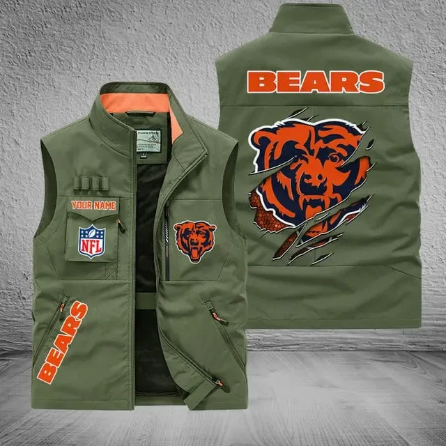Chicago Bears Sleeveless Jacket Multicolor PBRJ3KP
