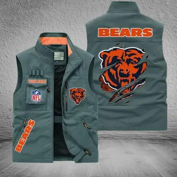 Chicago Bears Sleeveless Jacket Multicolor PBRJ3KP