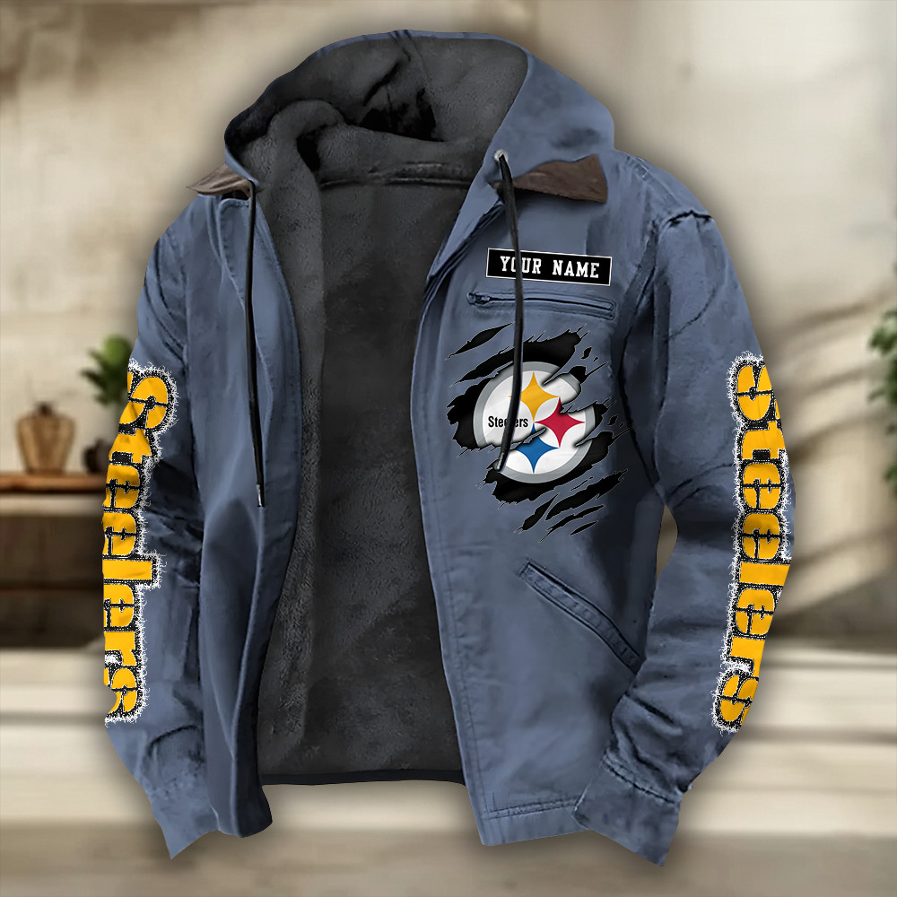 Pittsburgh Steelers Heavyweight Hooded Jacket PBIO2XA