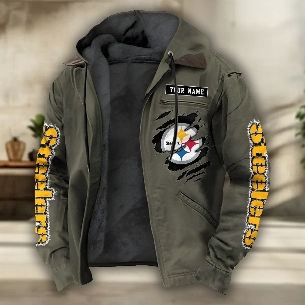 Pittsburgh Steelers Heavyweight Hooded Jacket PBIO2XA