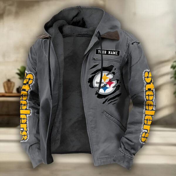 Pittsburgh Steelers Heavyweight Hooded Jacket PBIO2XA