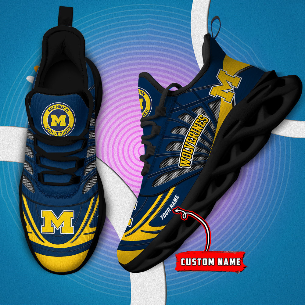 NCAAF Michigan Wolverines (Your Name) Max Soul Shoes PBMX7UK