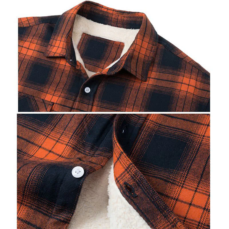 Los Angeles Rams Sherpa Lined Plaid Flannel Button Shirt PBB5R12