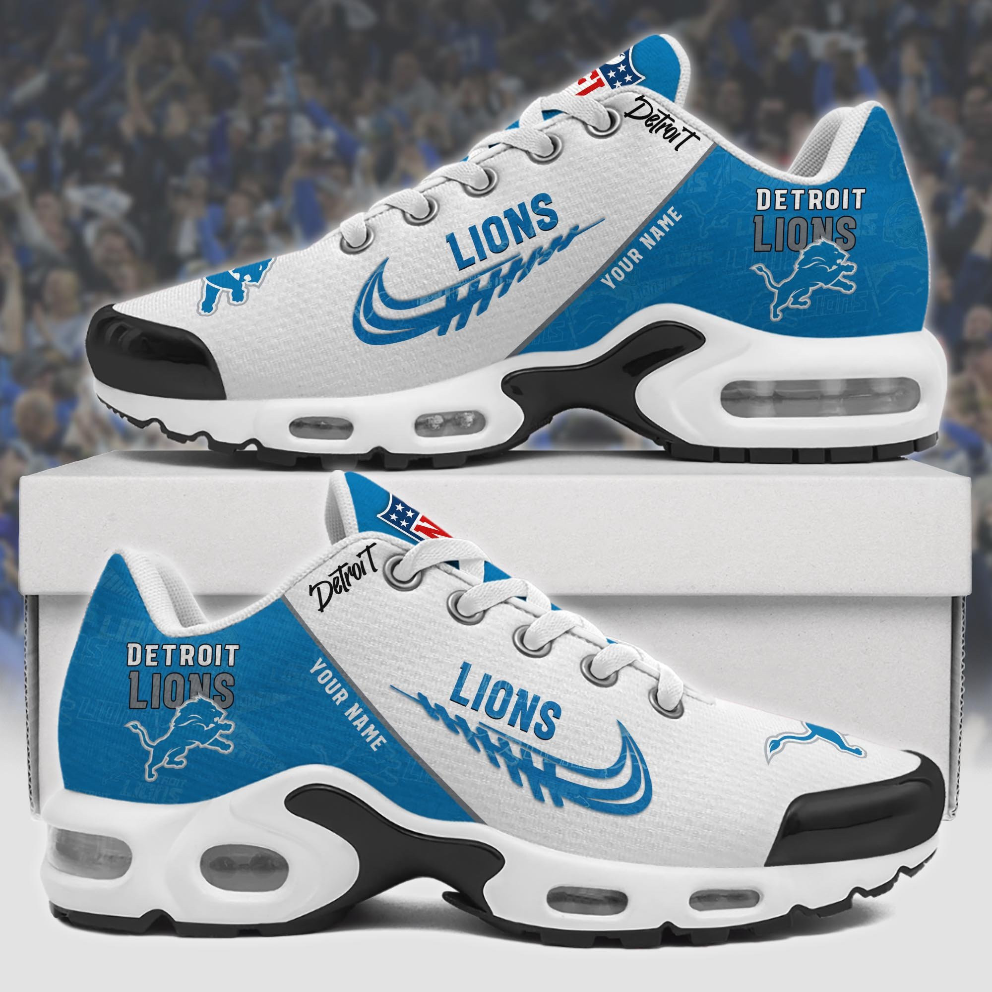 SPTBGT111-Detroit Lions Personalized Plus T-N Youth Sneakers