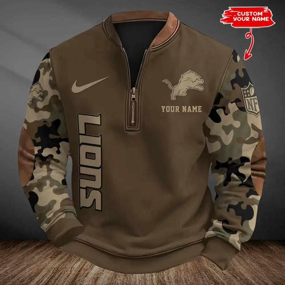 Detroit Lions Classic Half Zip Pullover SPTCHZP043