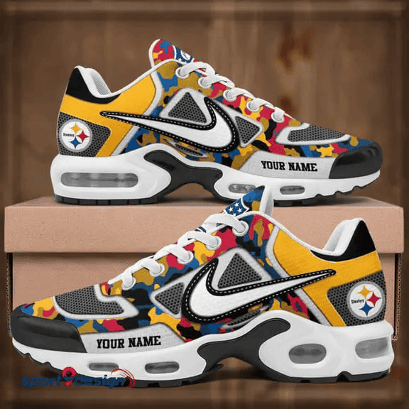 Pittsburgh Steelers Custom Camo Print Athletic T-N Sneakers SPTTNSHOES125
