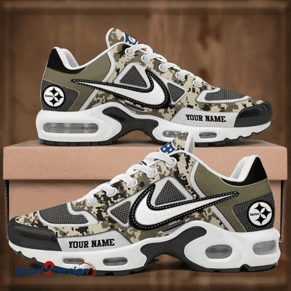Pittsburgh Steelers Custom Camo Print Athletic T-N Sneakers PBBC9XC