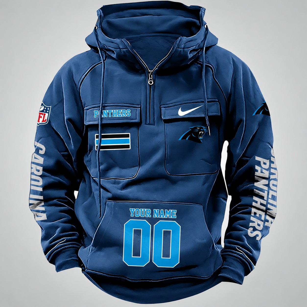 Carolina Panthers Vintage Men Hoodie DV2 AZVMHD384