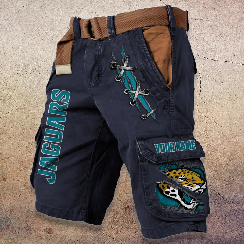 Jacksonville Jaguars Pocket Print Cargo Shorts (Belt Not Included) PBADH8D
