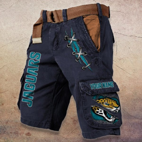 Jacksonville Jaguars Pocket Print Cargo Shorts (Belt Not Included) PBADH8D
