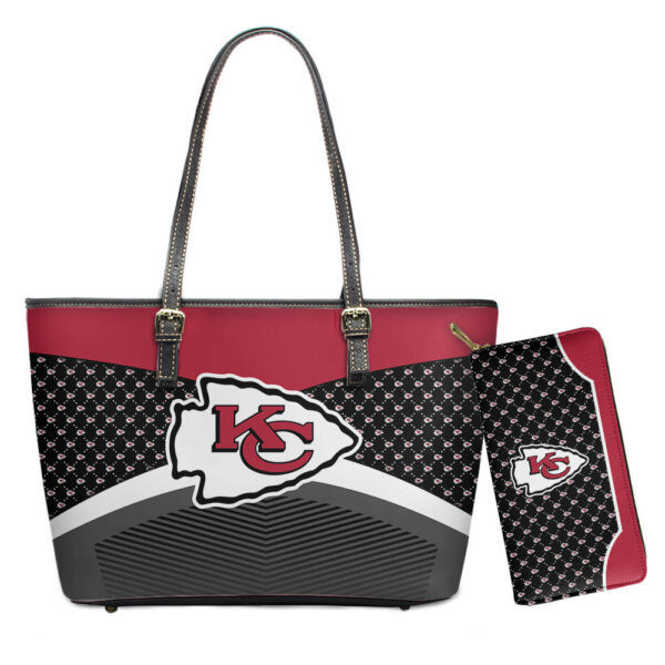 Kansas City Chiefs Leather Tote Hand Bag and Purse Set PBXL3L9