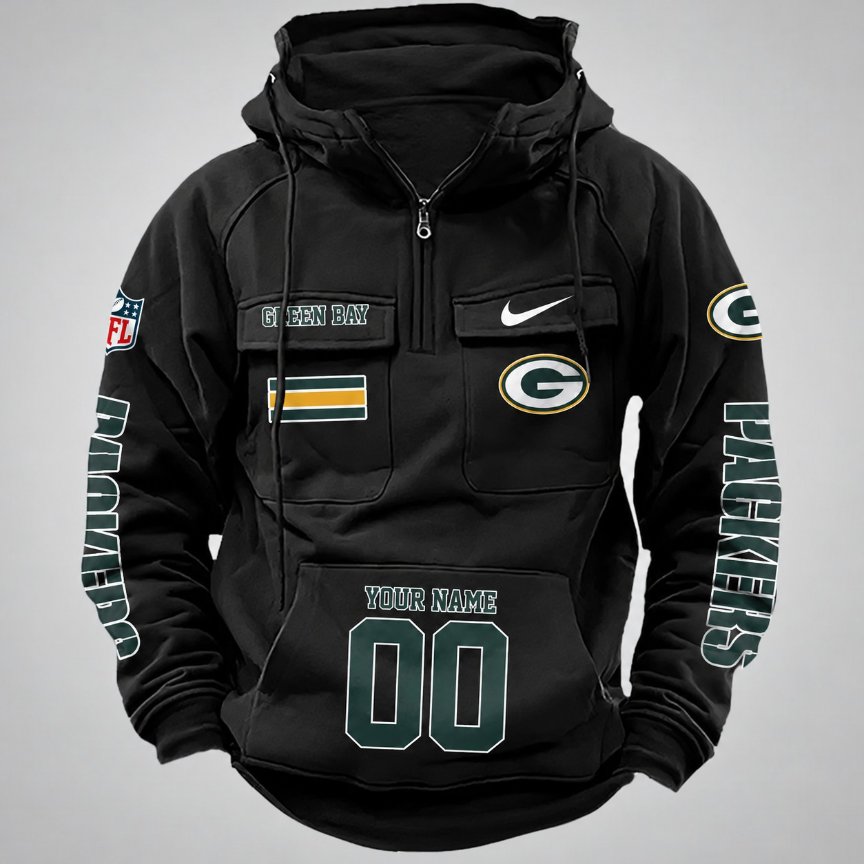 Green Bay Packers Vintage Men Hoodie DV2 AZVMHD391