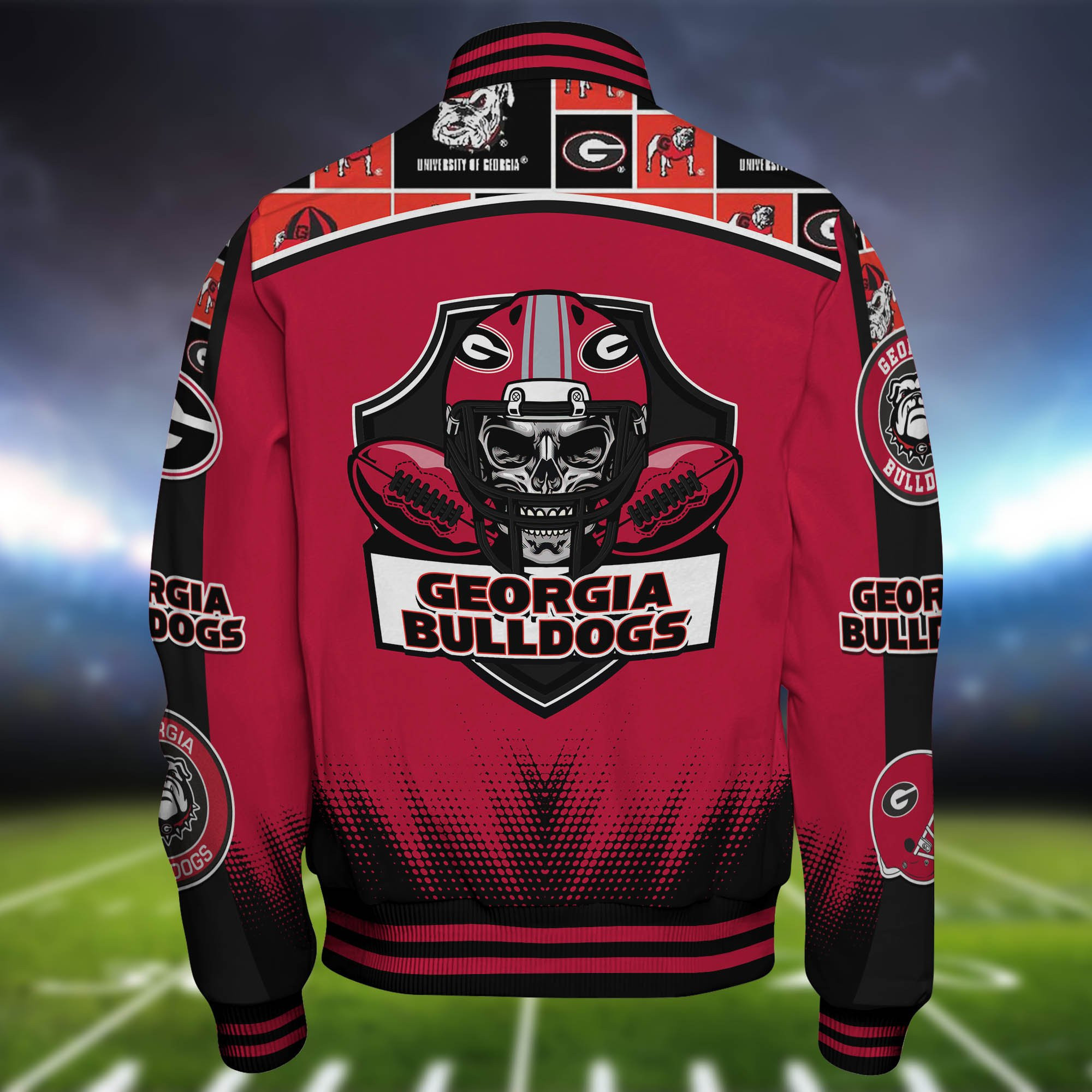Georgia Bulldogs Baseball Jacket Personalized Your Name, Jackets For Sport Fans PBXAD0B