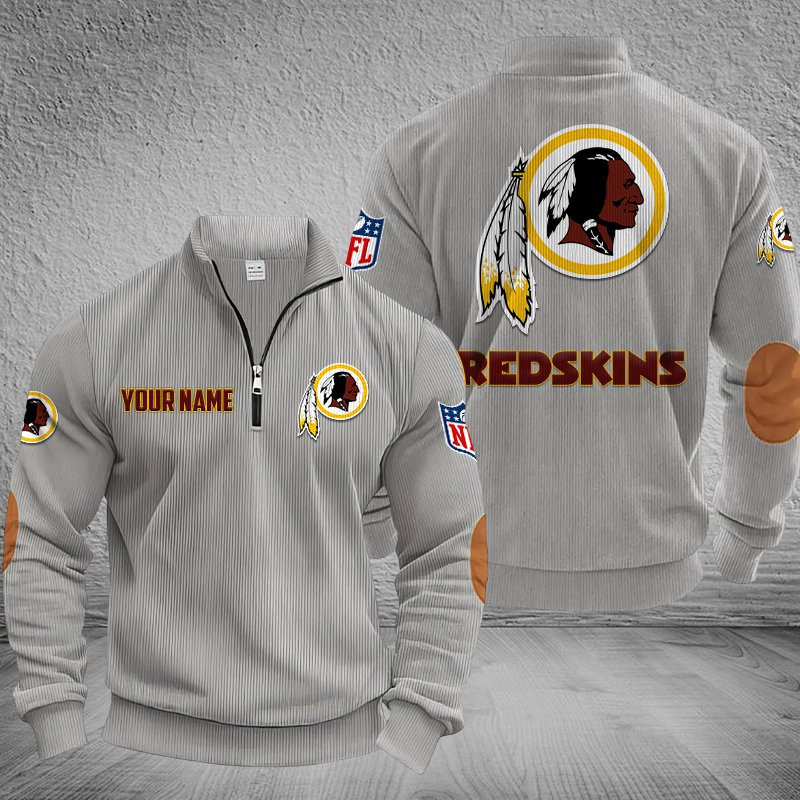 Washington Redskin Stand Collar Half-zip Sweatshirt Multicolor PBXX1OY