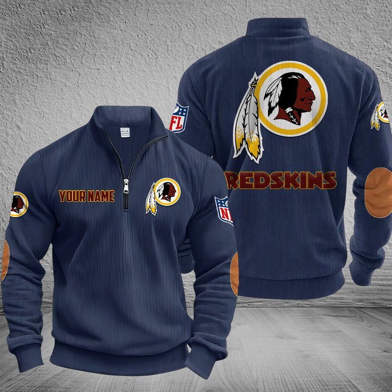Washington Redskin Stand Collar Half-zip Sweatshirt Multicolor PBXX1OY
