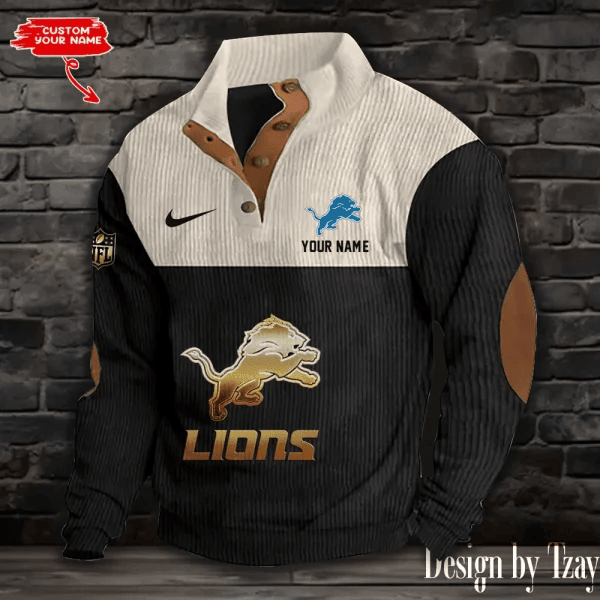 Detroit Lions Sports Print Sweatshirt PBH69CR