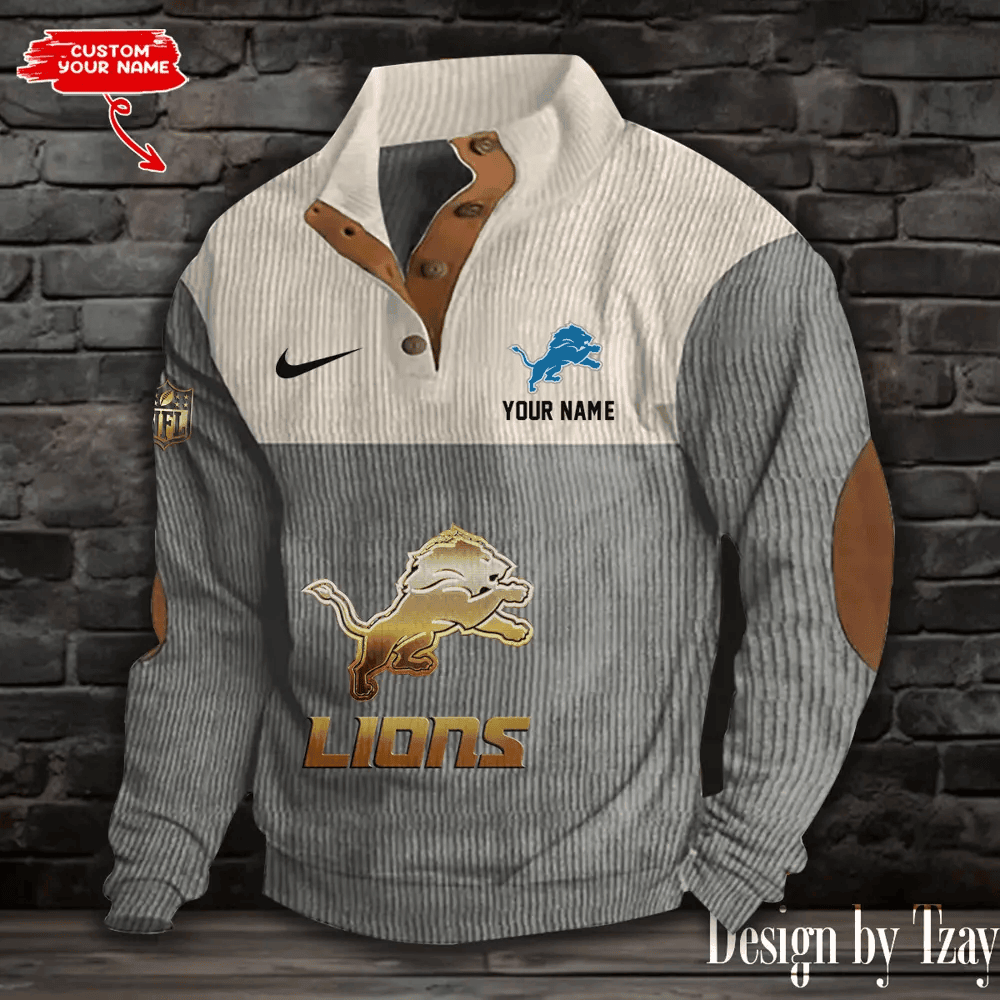 Detroit Lions Sports Print Sweatshirt PBH69CR