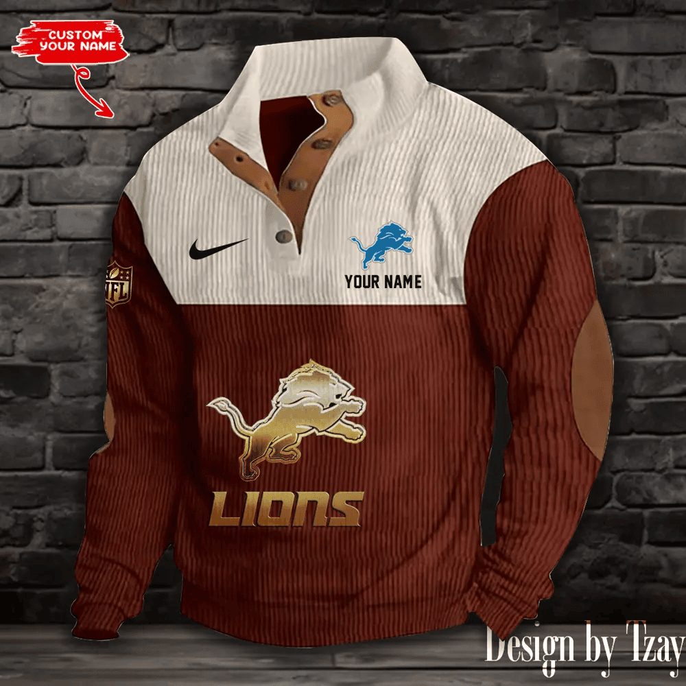 Detroit Lions Sports Print Sweatshirt PBH69CR