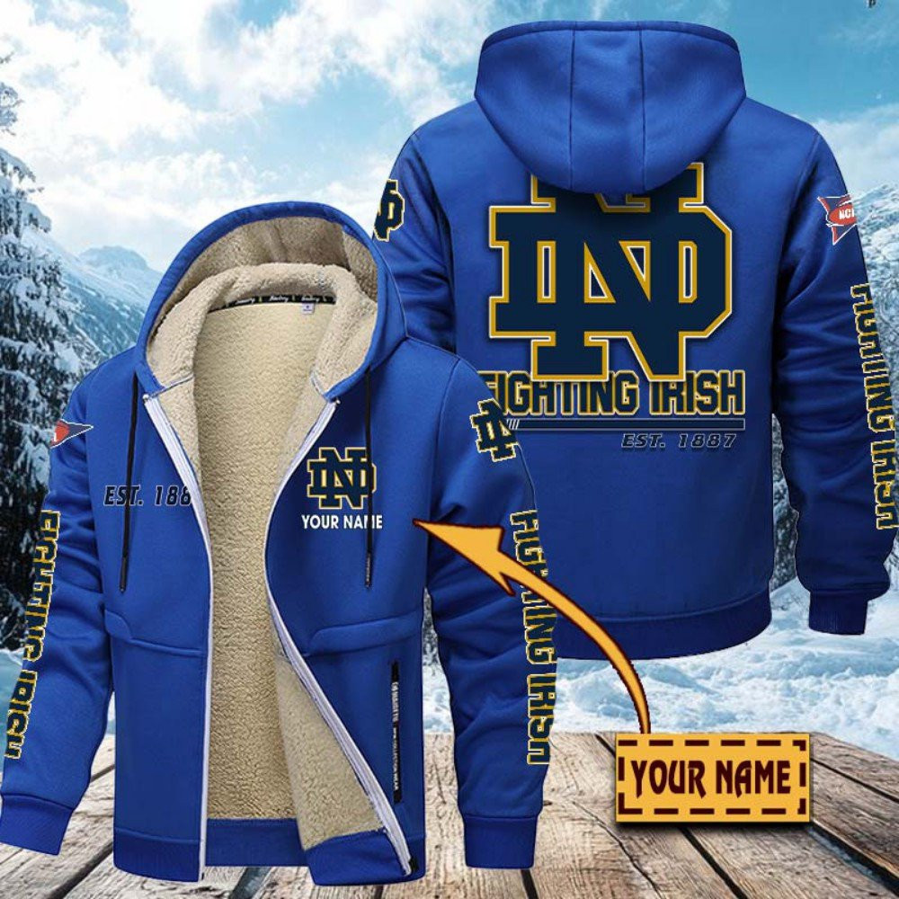 Notre Dame Hoodie Zip Velvet Coat PBF2FZQ