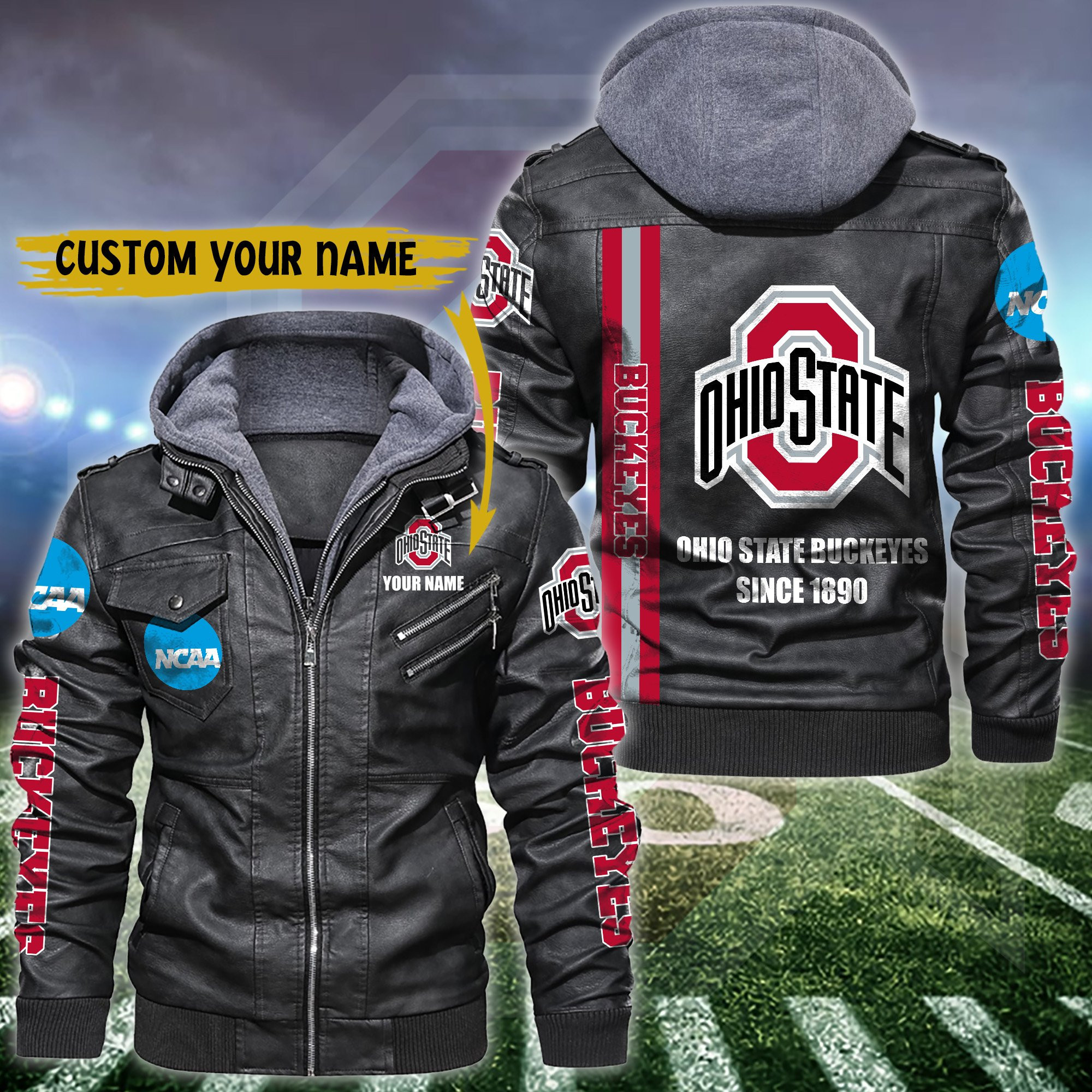 Ohio State Buckeyes Leather Jacket ZPLT34