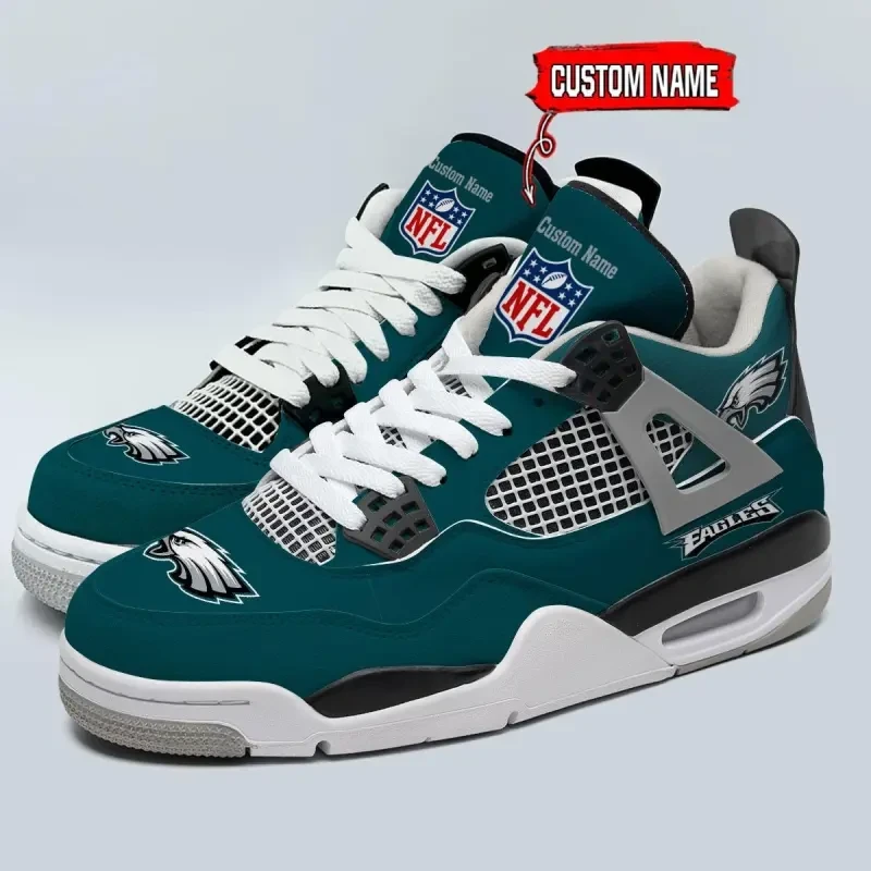 Philadelphia Eagles Personalized AJ4 Sneaker BG35VG5