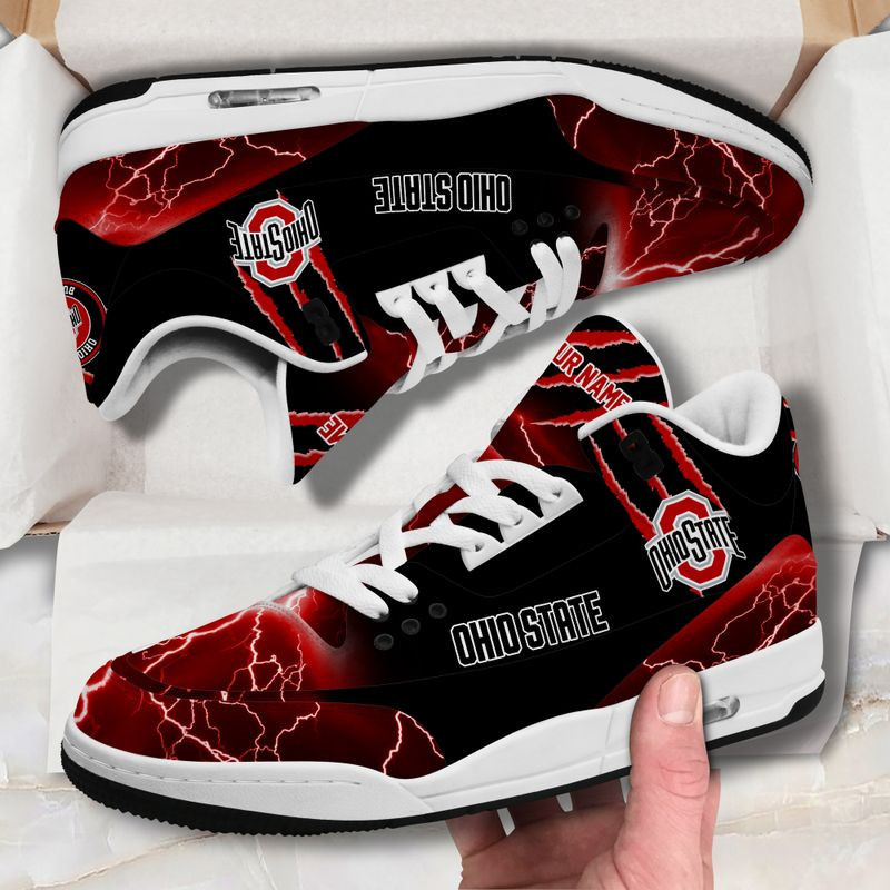 Ohio State BuckeyesBasic Leather JD03 Shoes Men and Women AZBTA66H