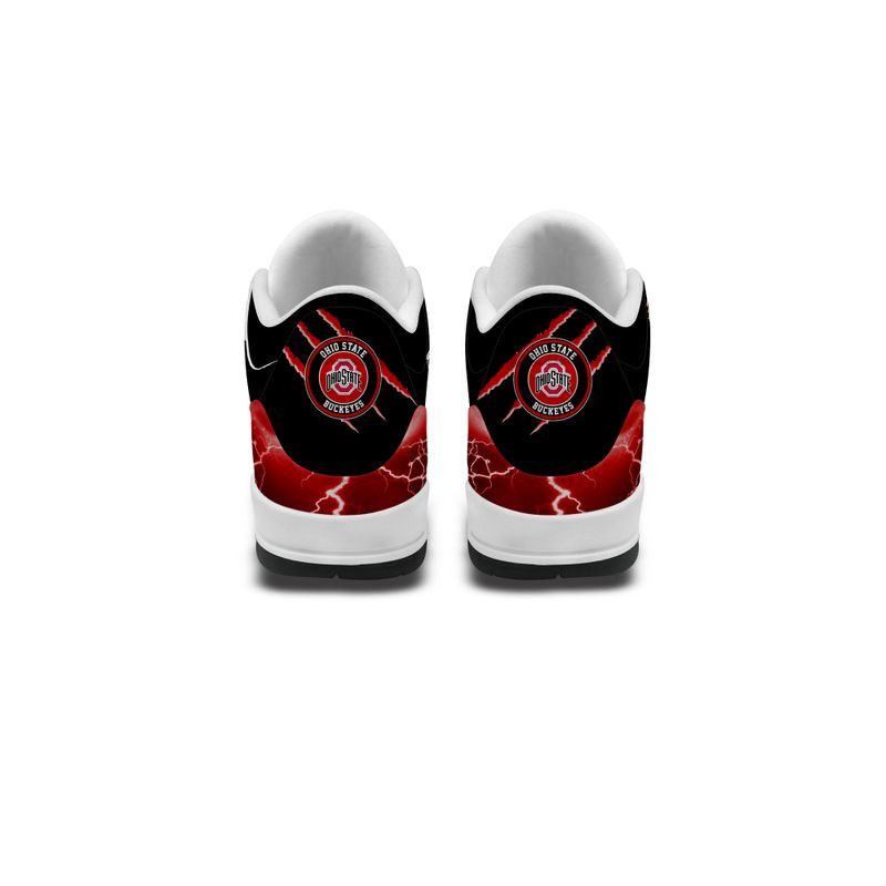 Ohio State BuckeyesBasic Leather JD03 Shoes Men and Women PBFDZ6E