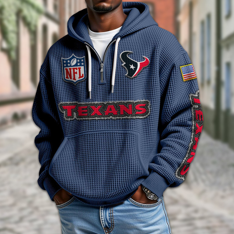 Houston Texans DMKT0013 Waffle Half Zip Hoodie
